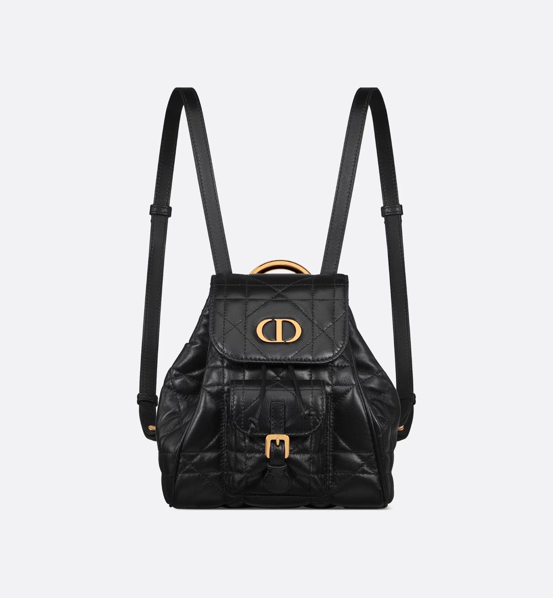Small Dior Caro Backpack Black ديور كارو باك باك اسود