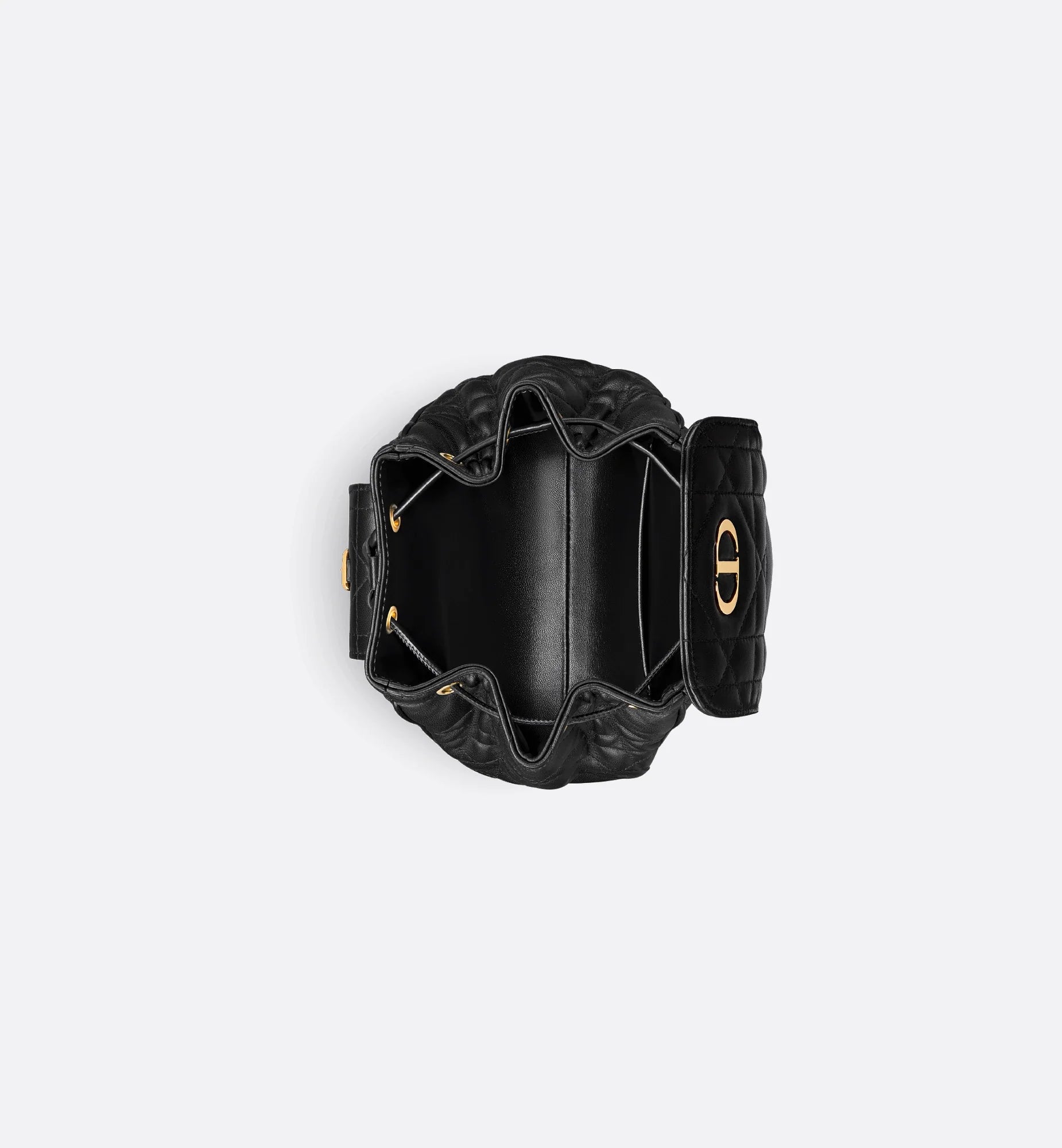 Small Dior Caro Backpack Black ديور كارو باك باك اسود