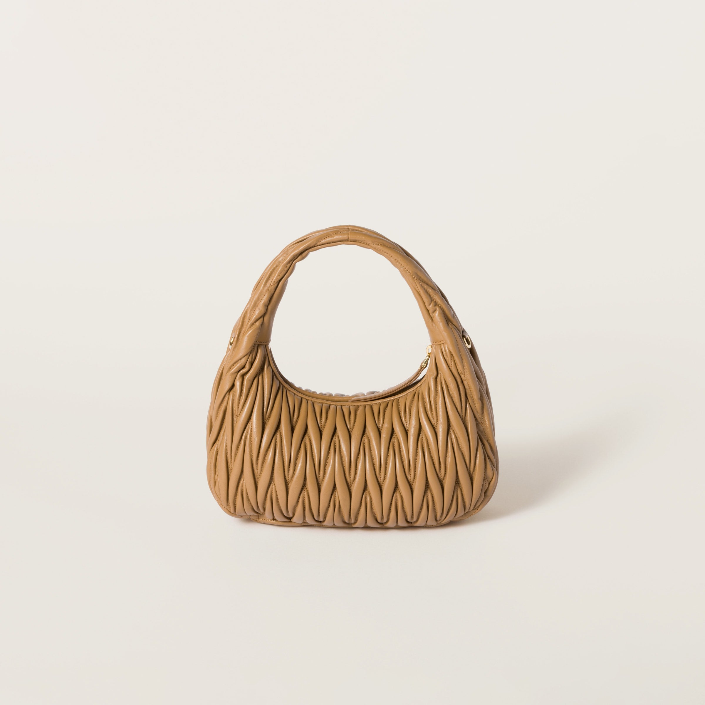 Miu Miu Wander nap leather hobo Caramel -  حقيبة كراميل Wander جلد