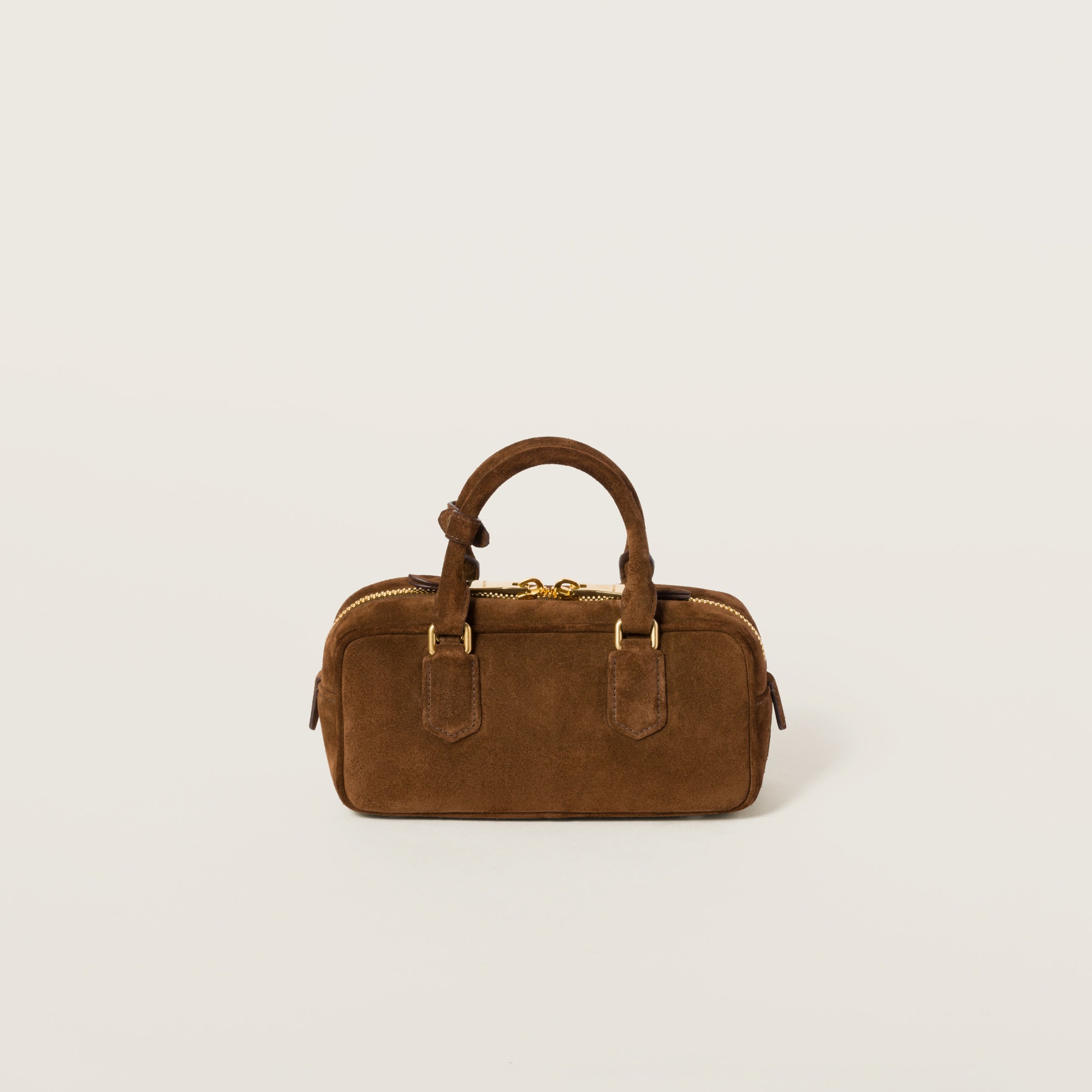 Miu Miu Arcadie padded suede top-handle bag Cocoa Brown (Large)