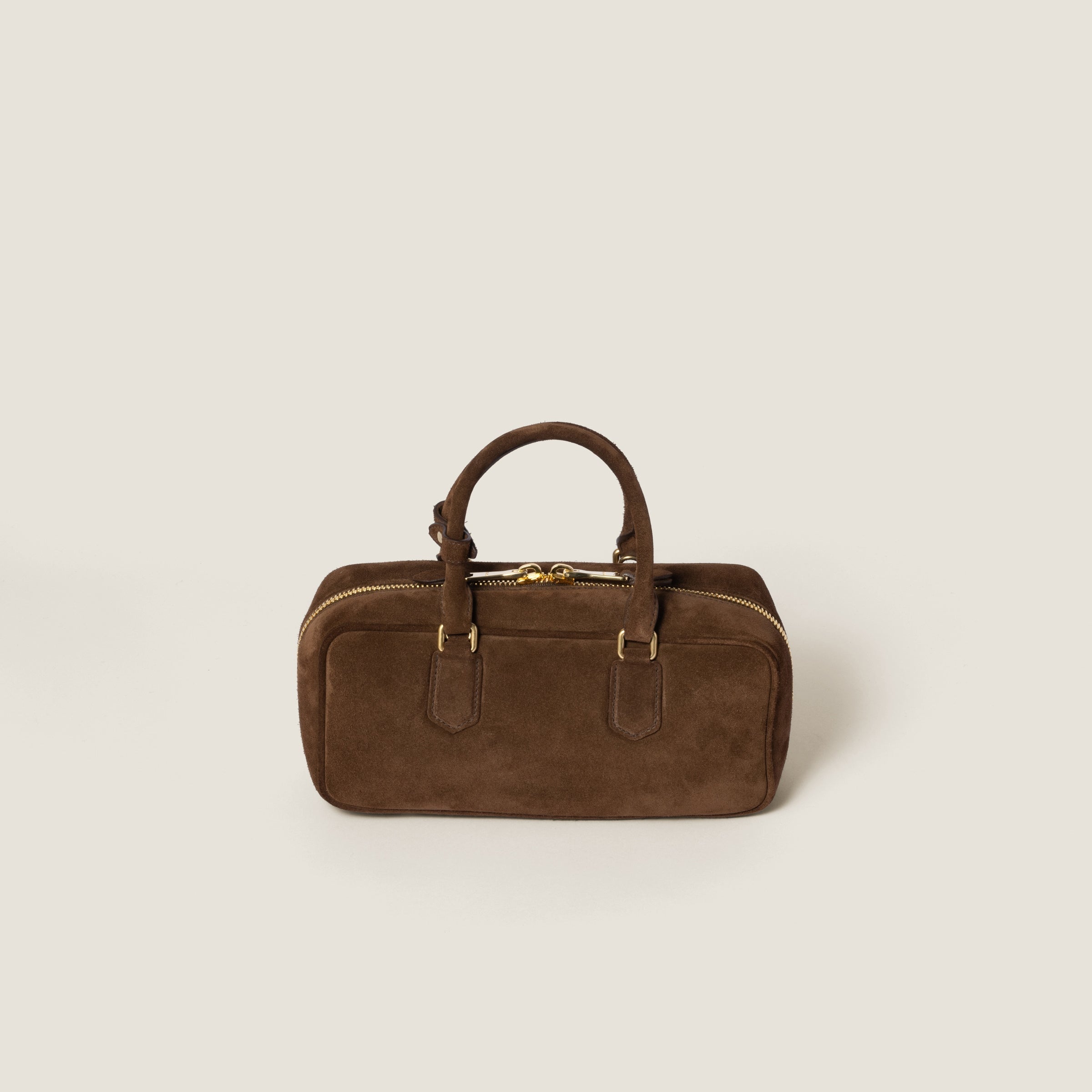 Miu Miu Arcadie padded suede top-handle bag Cocoa Brown (Large)