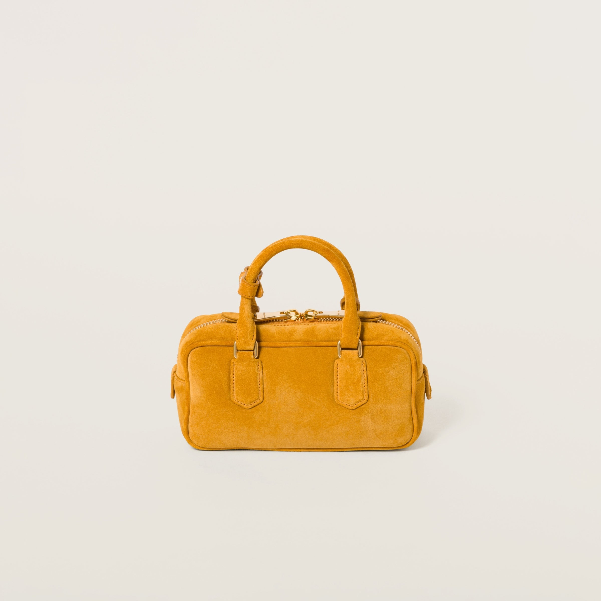 Miu Miu Arcadie padded suede top-handle bag Whiskey Color (Large)