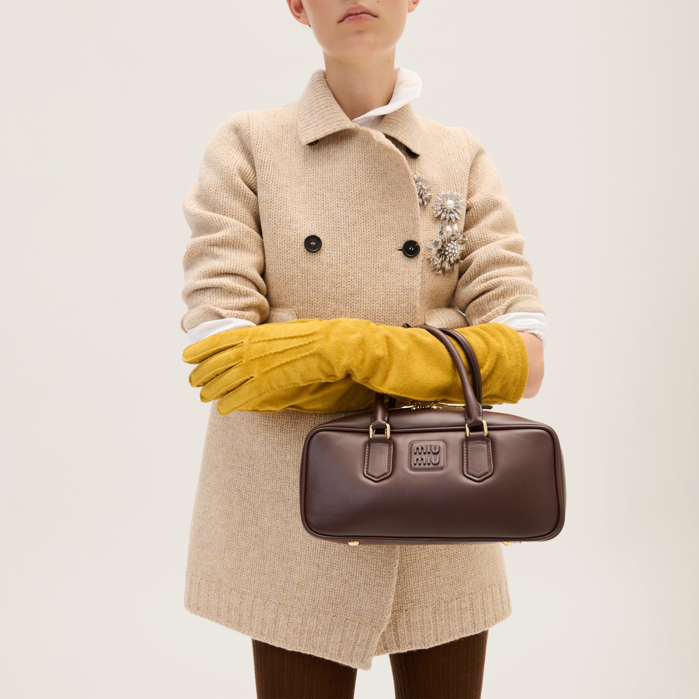 Miu Miu Arcadie leather Briarwood (Large)