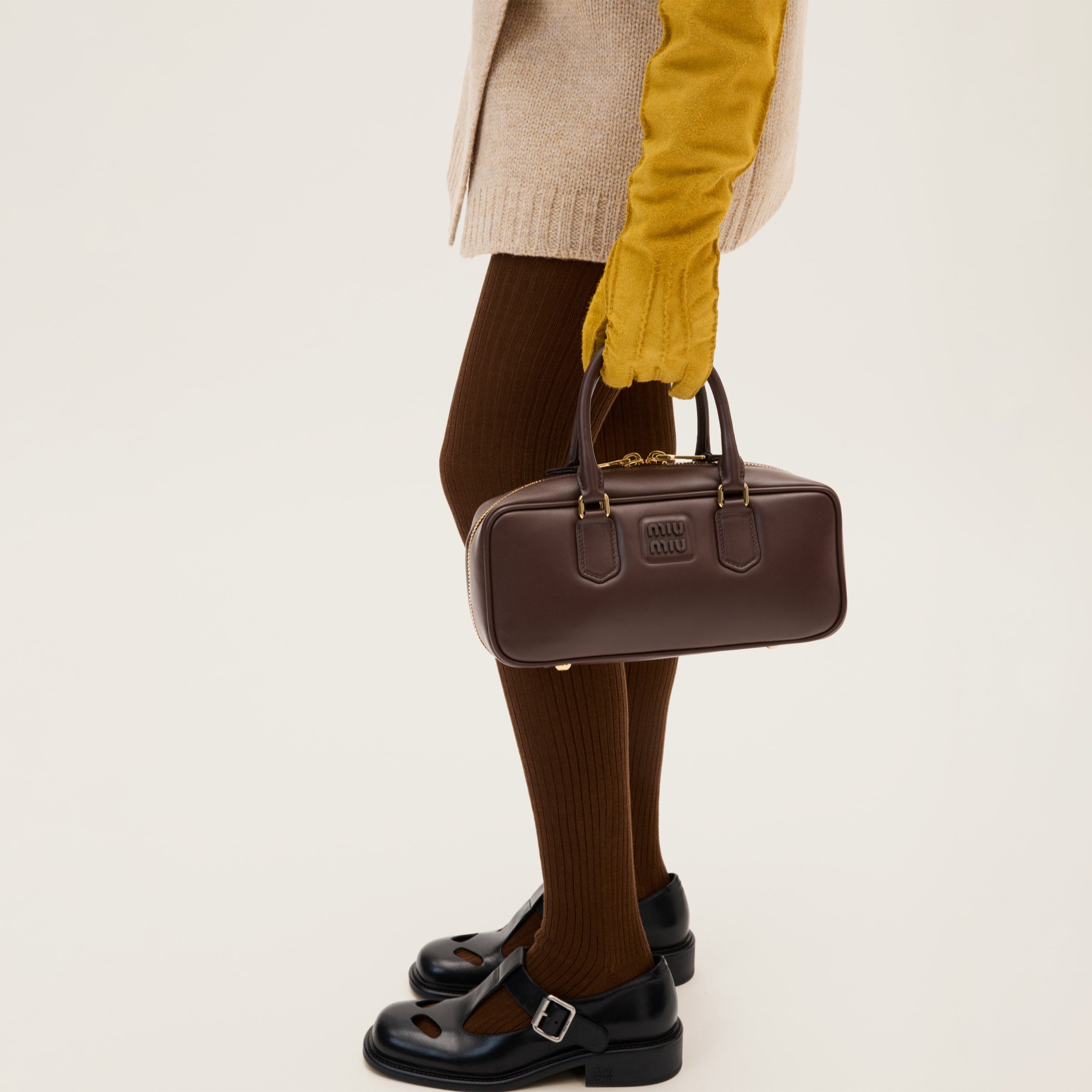Miu Miu Arcadie leather Briarwood (Large)