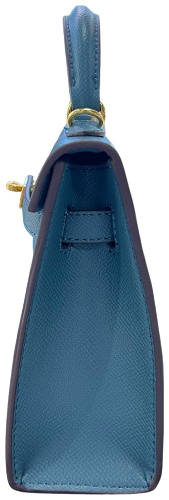 Hermès Kelly 20 Sellier Bag in Dark Blue Epsom Leather with Gold Hardware 22 cm