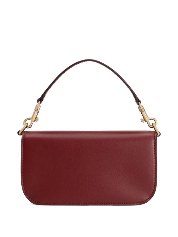 Dolce & Gabbana Shoulder bag in Red made of calfskin leather with a Gold Chain DG logo