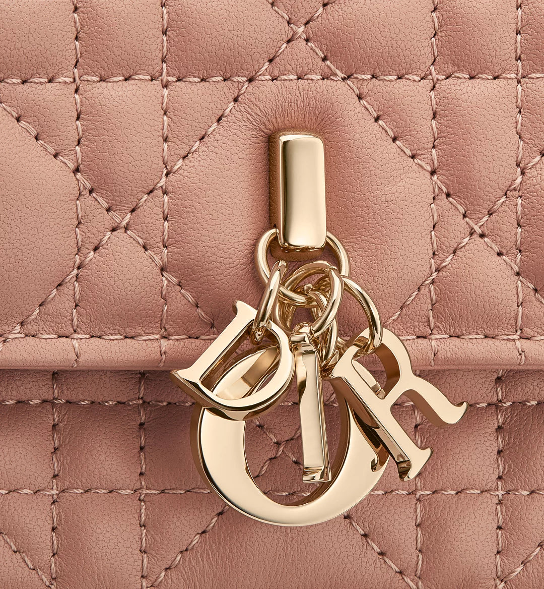 Dior Lady Dior Top Handle Bag in Pink Quilted Lambskin with Gold Hardware – 20 cm