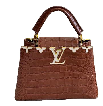 Louis Vuitton Capucines BB in Cognac Brown Crocodile-Embossed Leather with Gold Hardware 21 cm