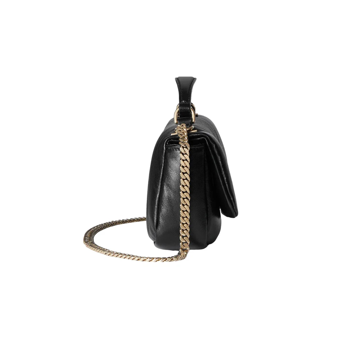 GUCCI Milano GG Small Black Puffy Leather Top Handle Bag