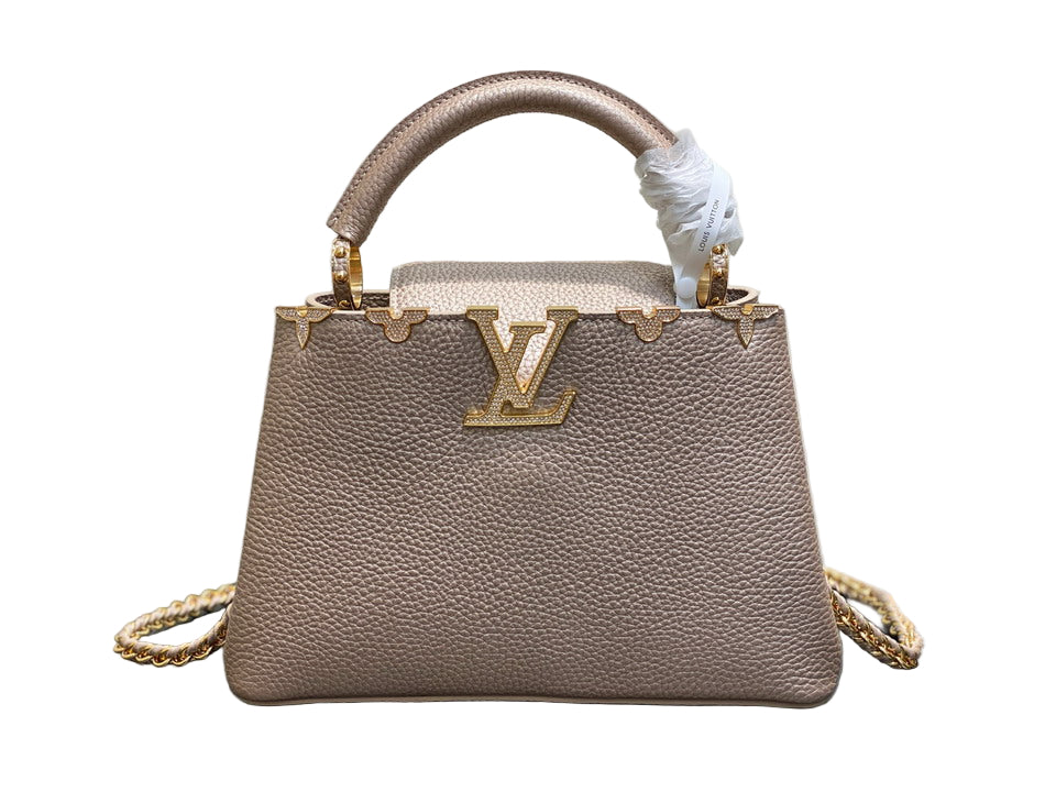 Louis Vuitton Capucines BB in Gold Grained Taurillon Leather with Gold Hardware