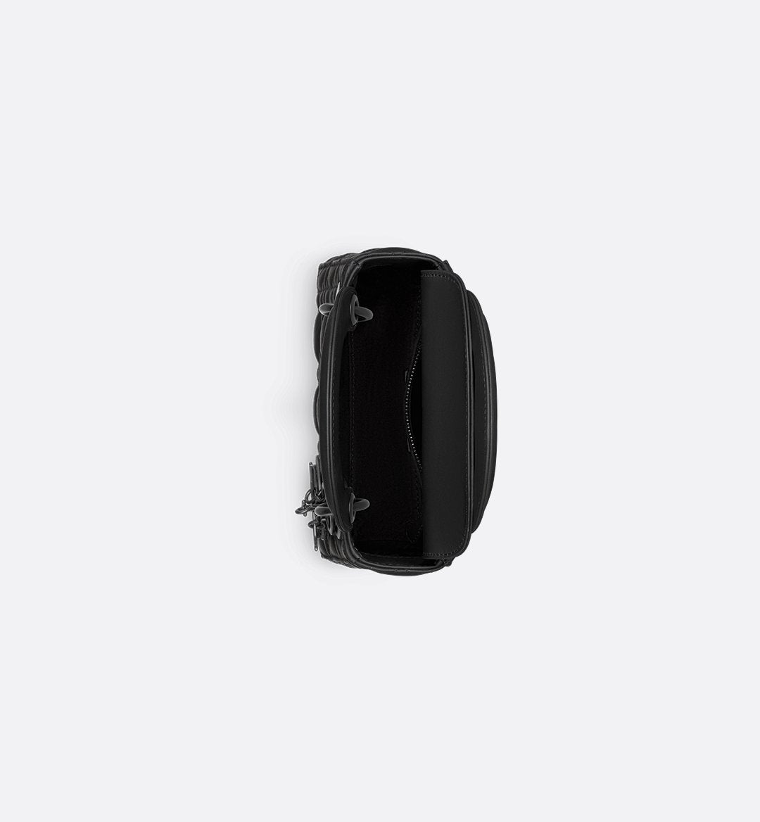 Dior Lady Dior Medium Bag in Matte Black Cannage Calfskin with Black Hardware 20 cm