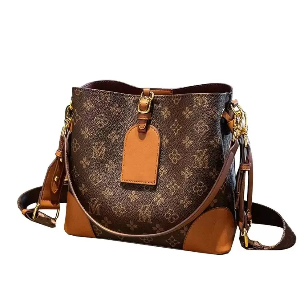 Louis Vuitton Canoé Bucket Bag – Brown Monogram Canvas with Cognac Leather 21 cm