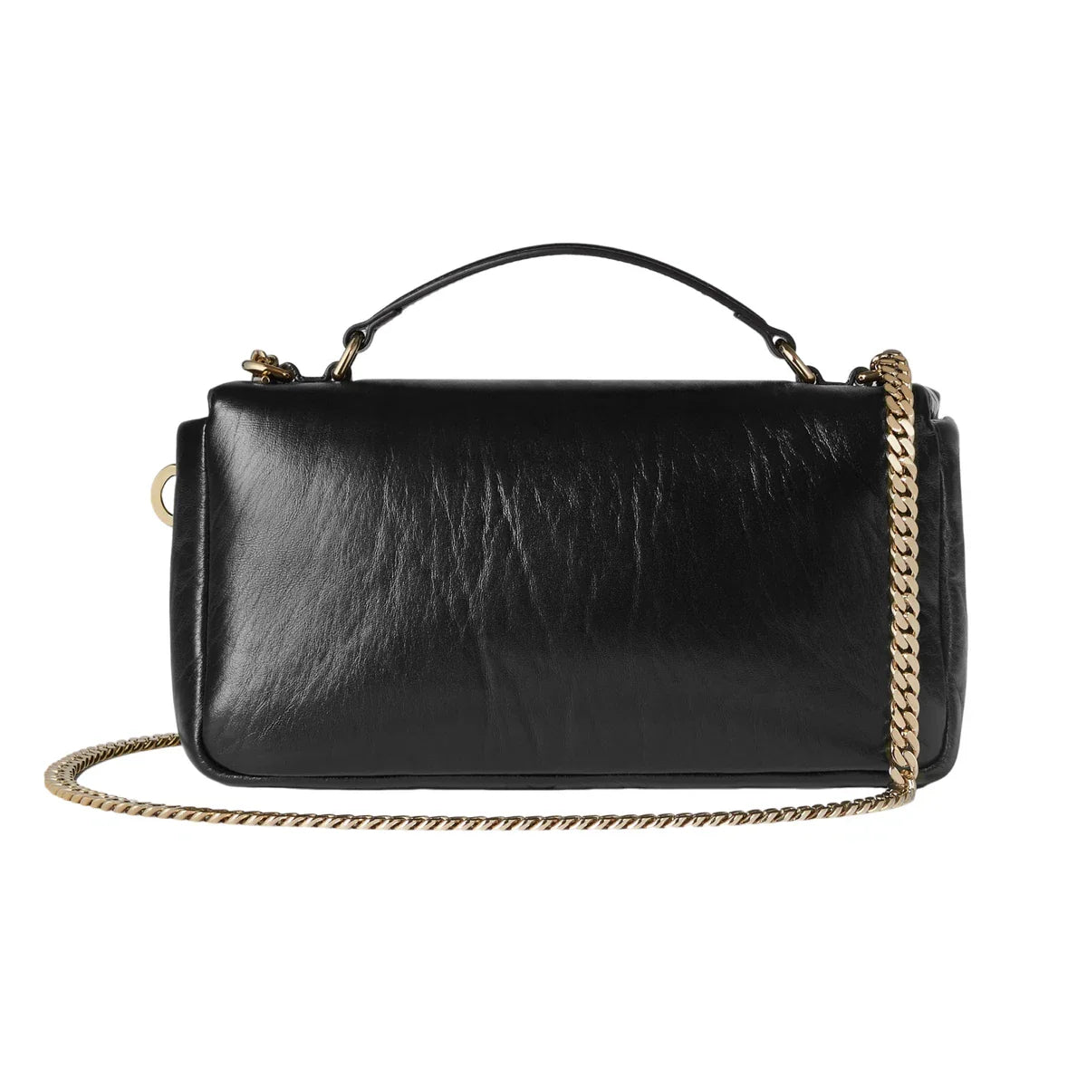 GUCCI Milano GG Small Black Puffy Leather Top Handle Bag