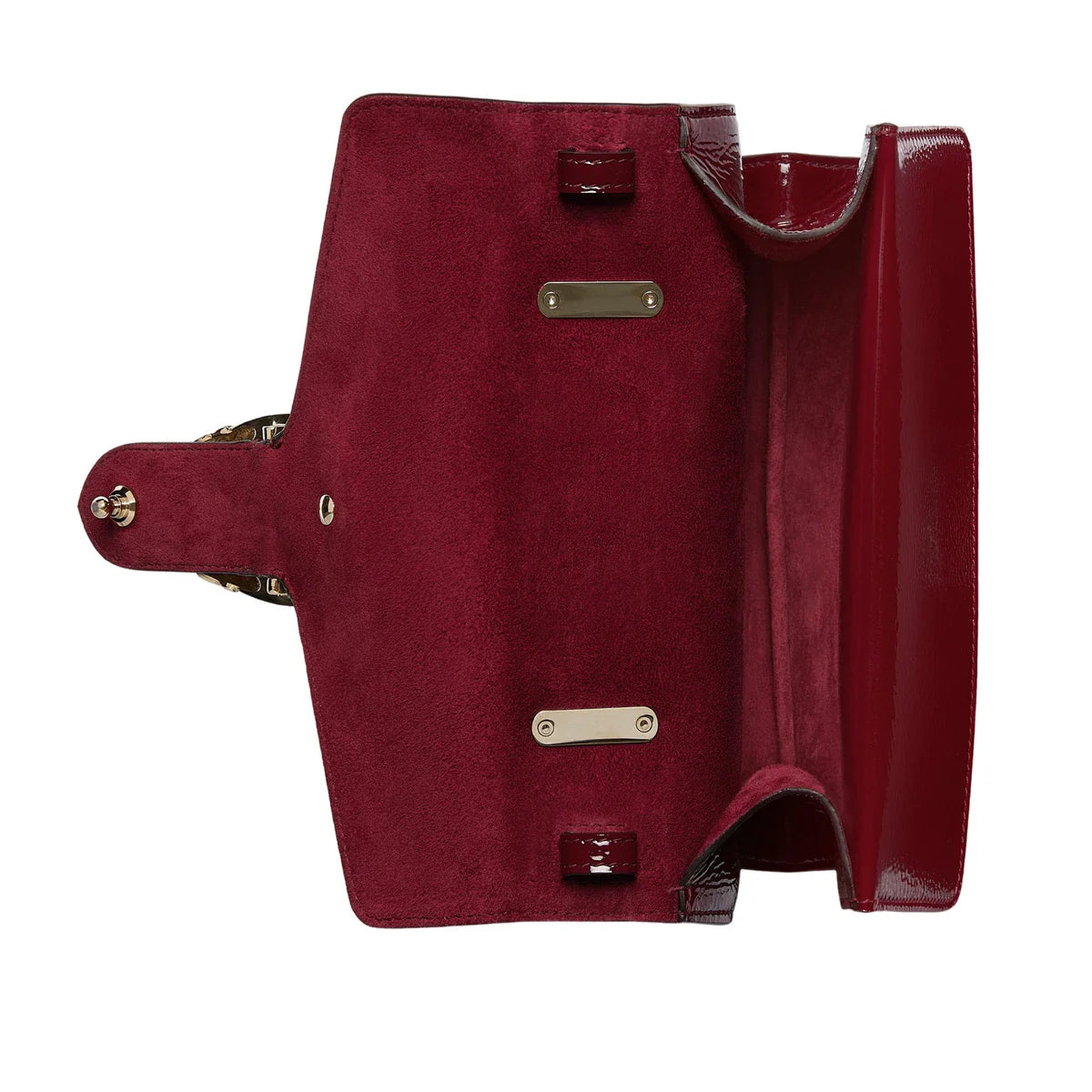 Gucci Dionysus Medium Rosso Ancora Glossy Leather Shoulder Bag with Silver Tiger Head Closure