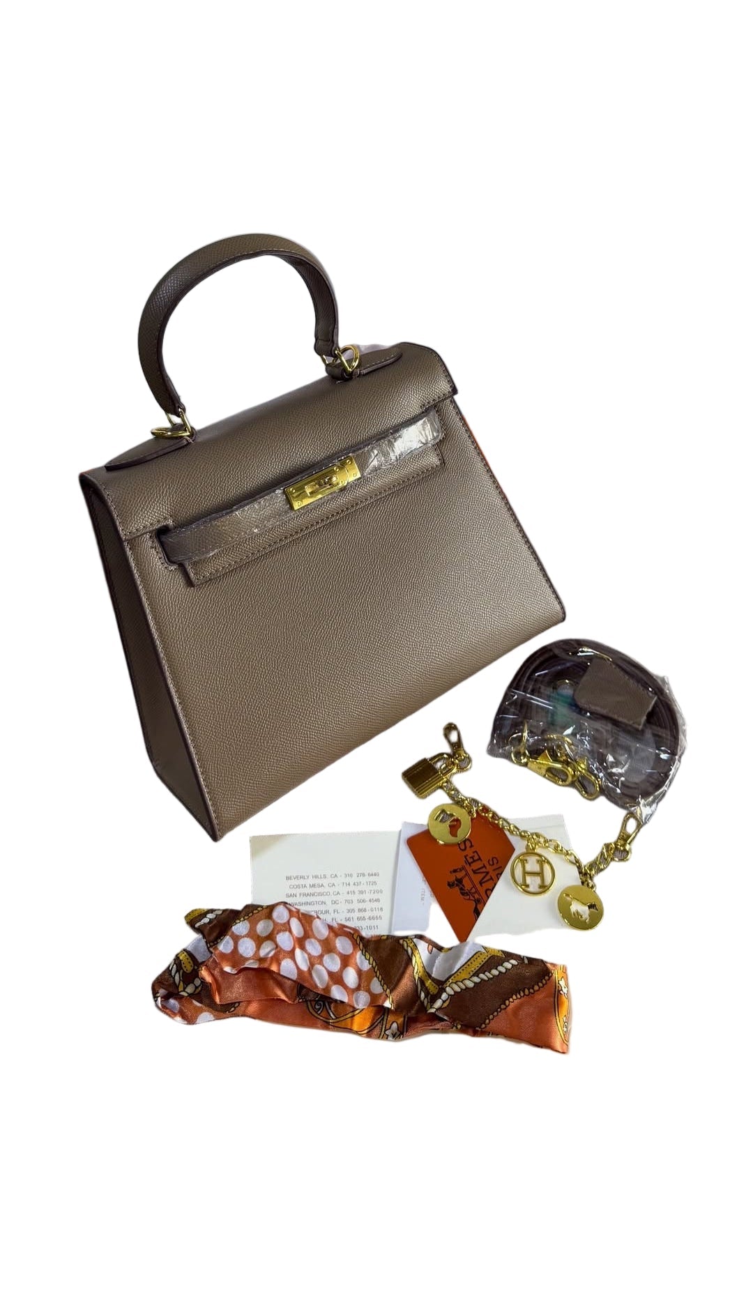 Hermès Kelly 20 Sellier Bag in Grey Epsom Leather with Gold Hardware 22 cm