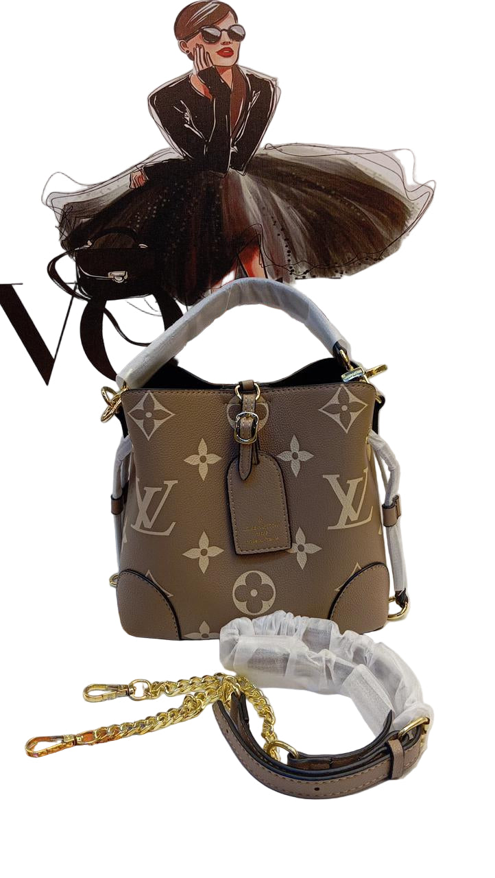 Louis Vuitton All In BB Bicolor Monogram Beige and Cream