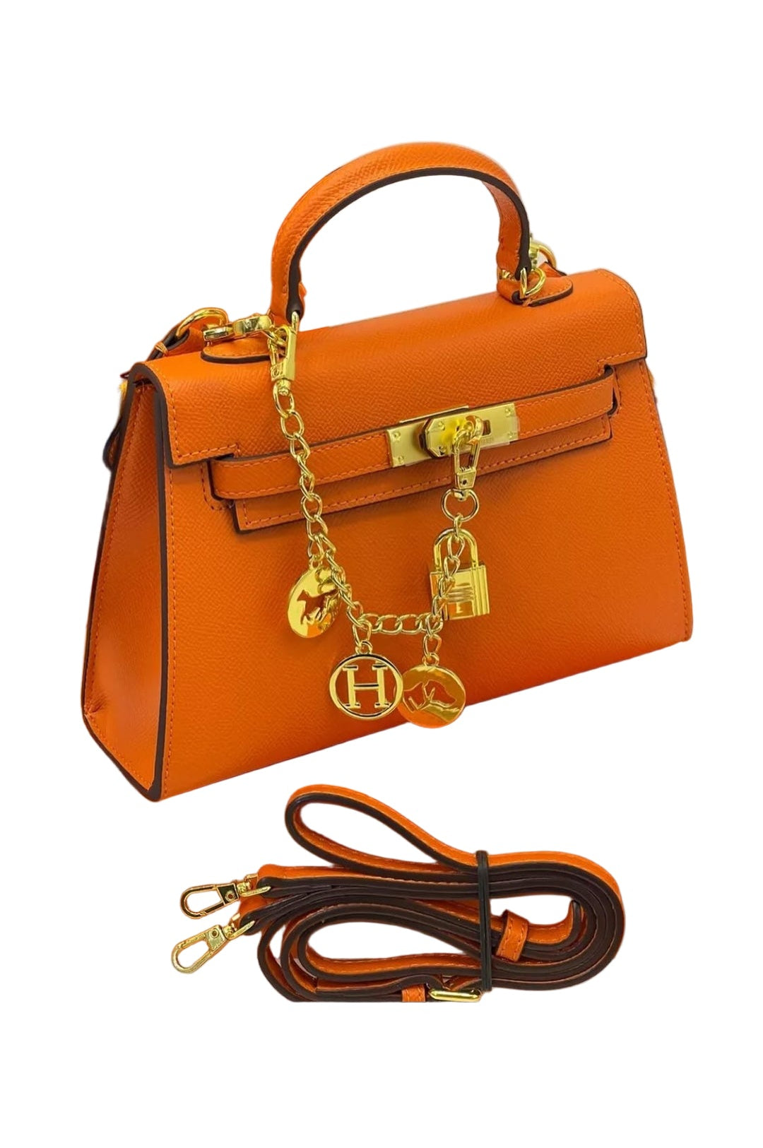 Hermès Kelly 20 Sellier Bag in Orange  Epsom Leather with Gold Hardware 22 cm