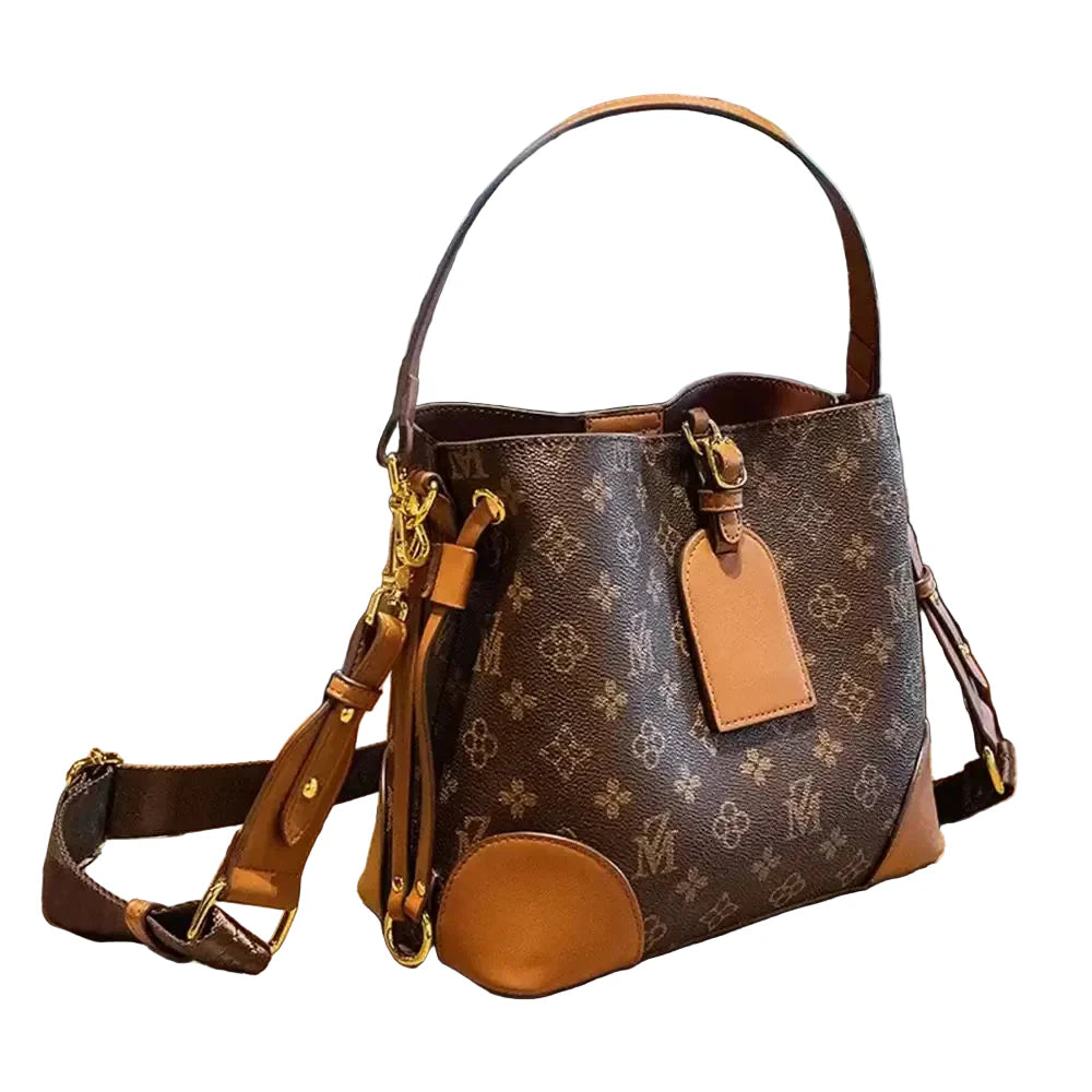 Louis Vuitton Canoé Bucket Bag – Brown Monogram Canvas with Cognac Leather 21 cm