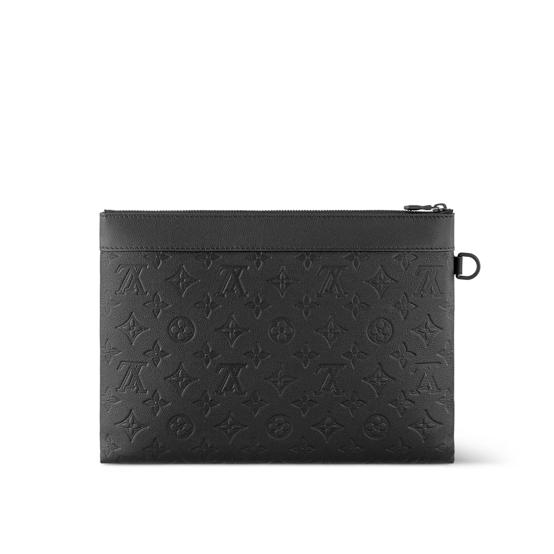 Louis Vuitton Pochette Volga in Black Monogram Empreinte Leather with Black Hardware 27 cm