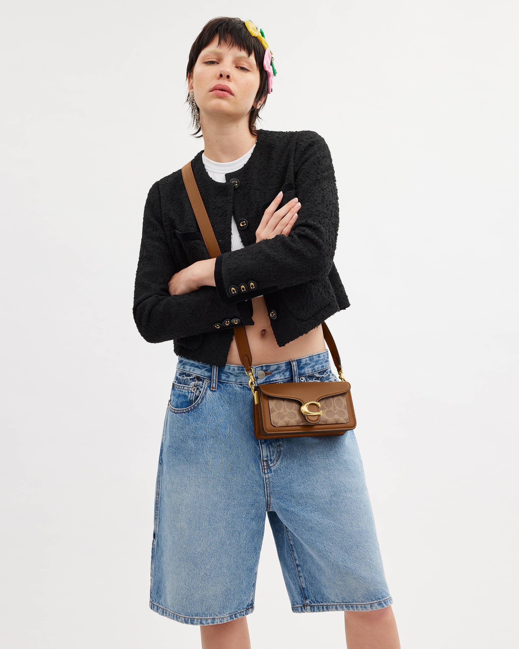 COACH Tabby Shoulder Bag 26 In Signature Canvas Light/Pastel Brown