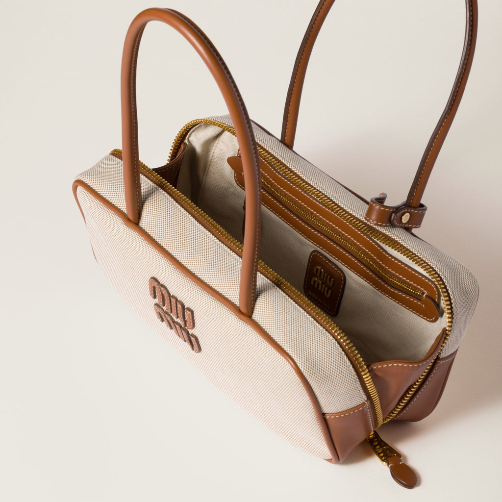Miu Miu Beau canvas and leather bag