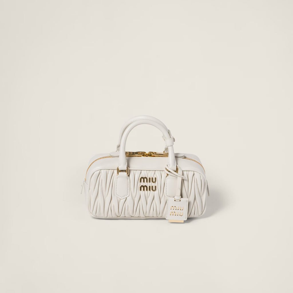Miu Miu Arcadie leather bag matelassé White - حقيبة Arcadie جلد لون أبيض ماتلاسي