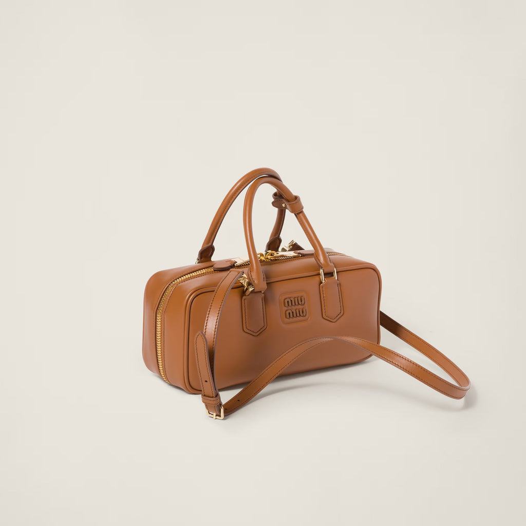 Miu Miu Arcadie leather bag ( Large) Cognac Color