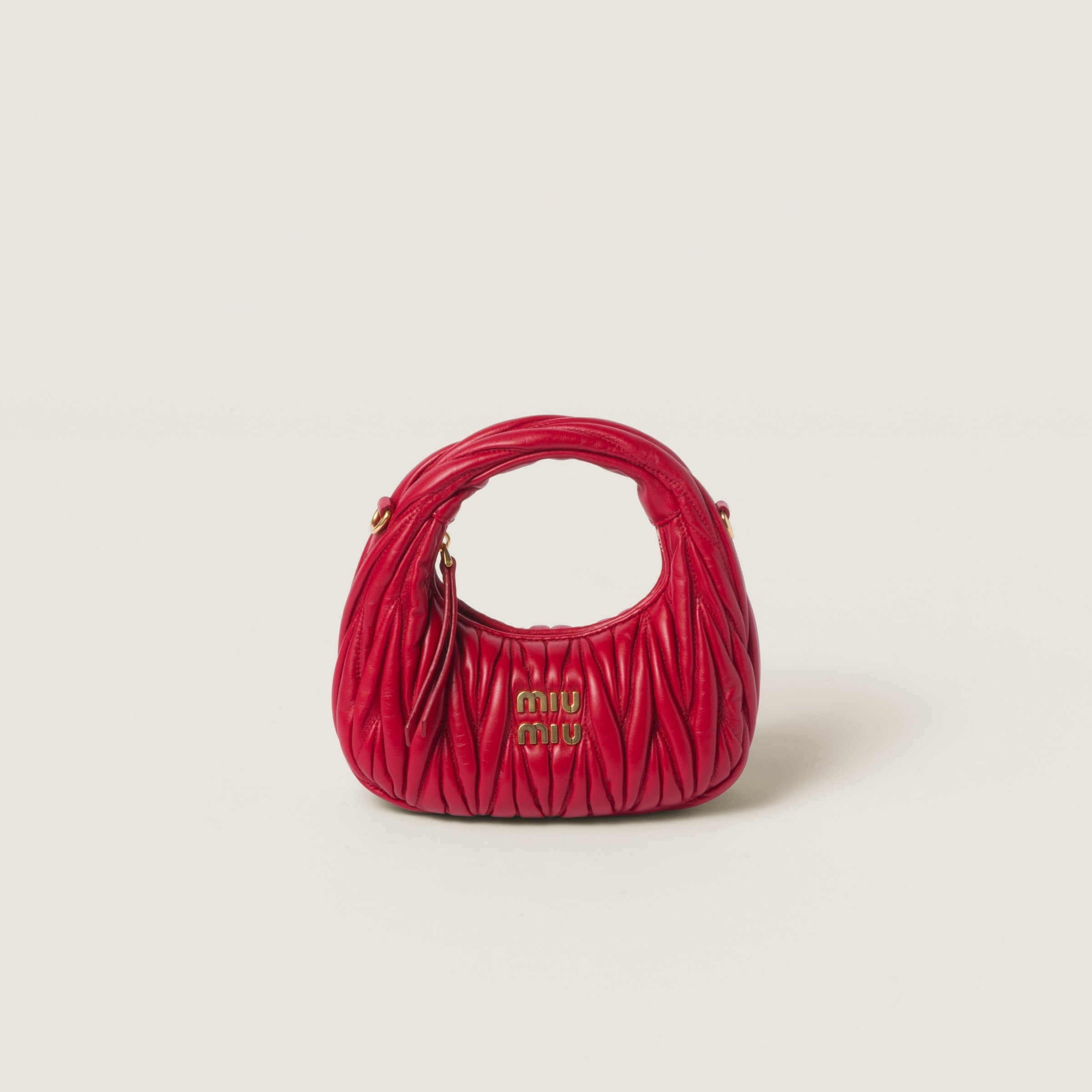 Miu Miu Wander nap leather hobo bag Red -  حقيبة هوبو أحمر Wander جلد