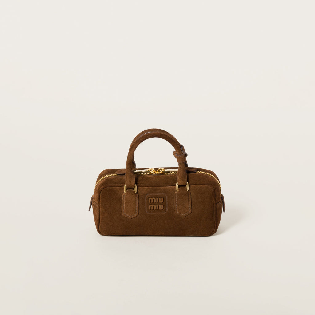 Miu Miu Arcadie padded suede top-handle bag Cocoa Brown (Regular)