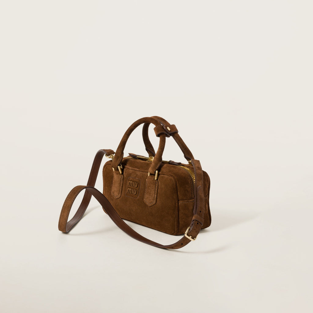 Miu Miu Arcadie padded suede top-handle bag Cocoa Brown (Regular)