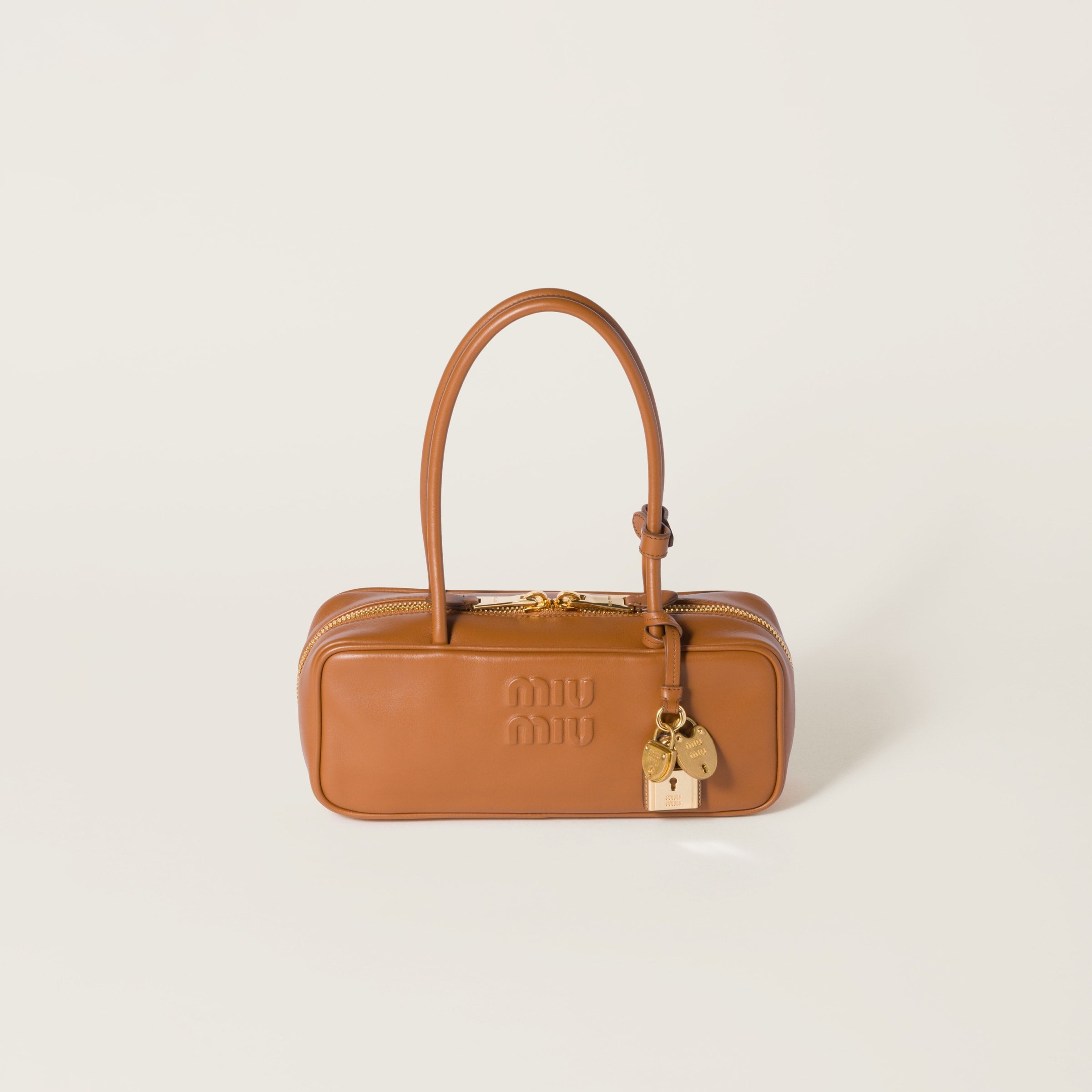 Miu Miu Leather Beau bag Cognac (Small)
