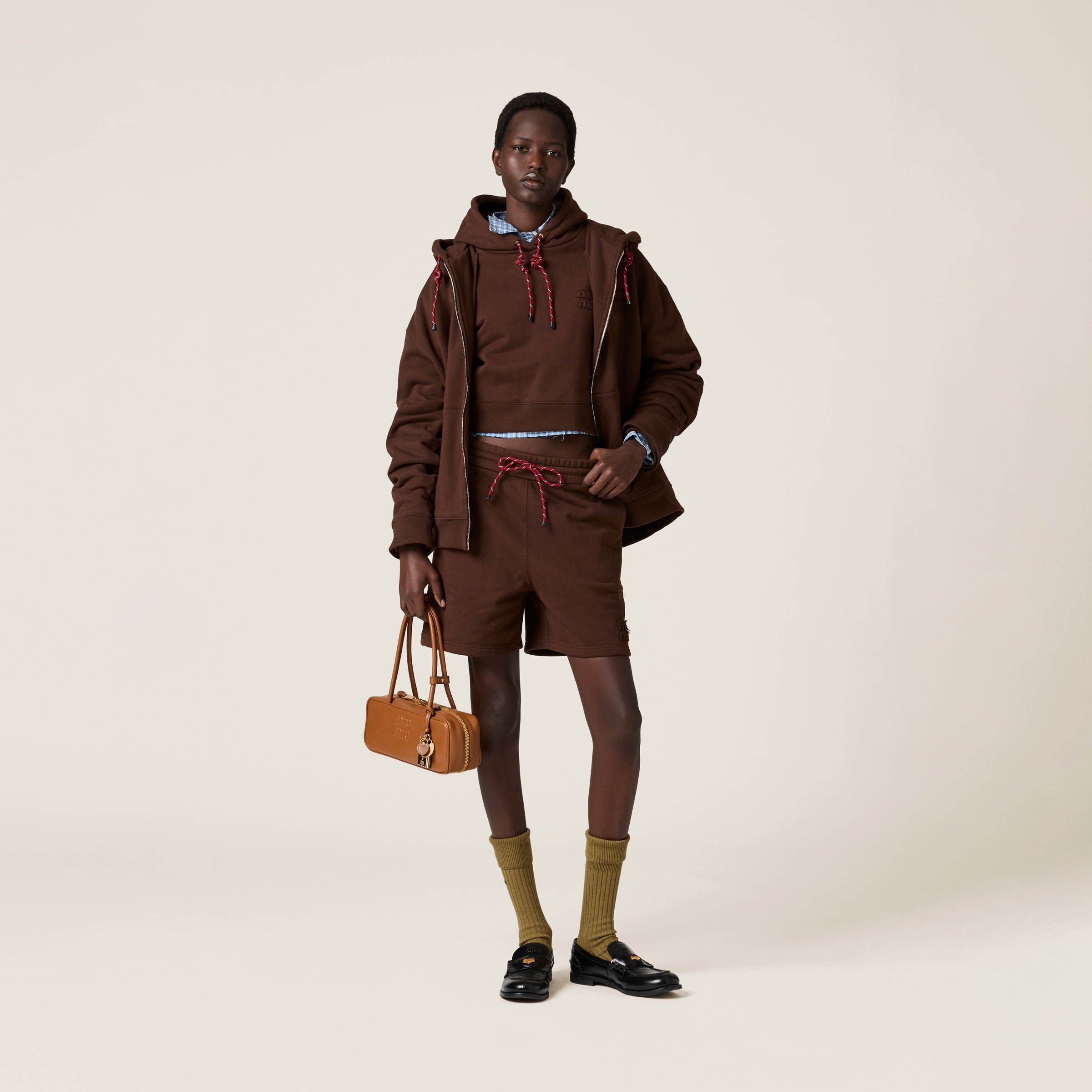 Miu Miu Leather Beau bag Cognac (Small)