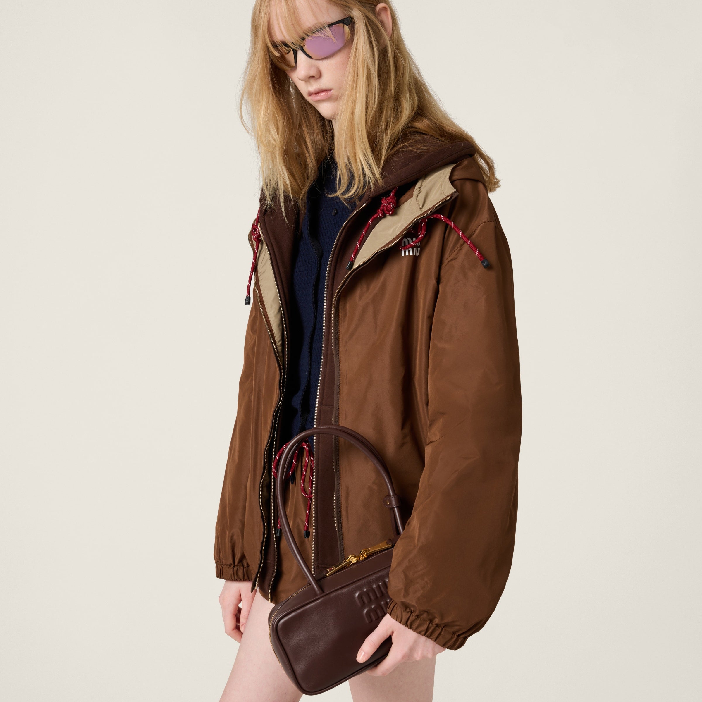 Miu Miu Leather Beau bag Briarwood