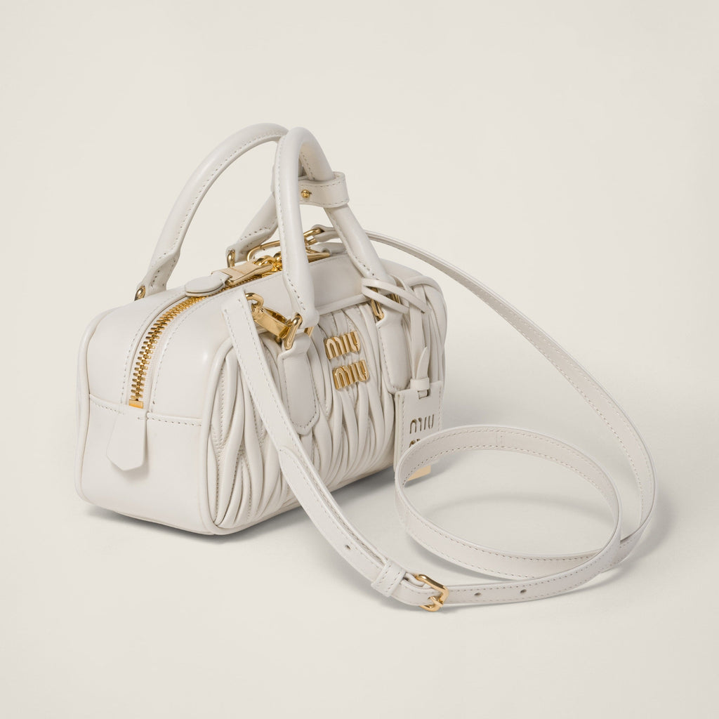 Miu Miu Arcadie leather bag matelassé White - حقيبة Arcadie جلد لون أبيض ماتلاسي