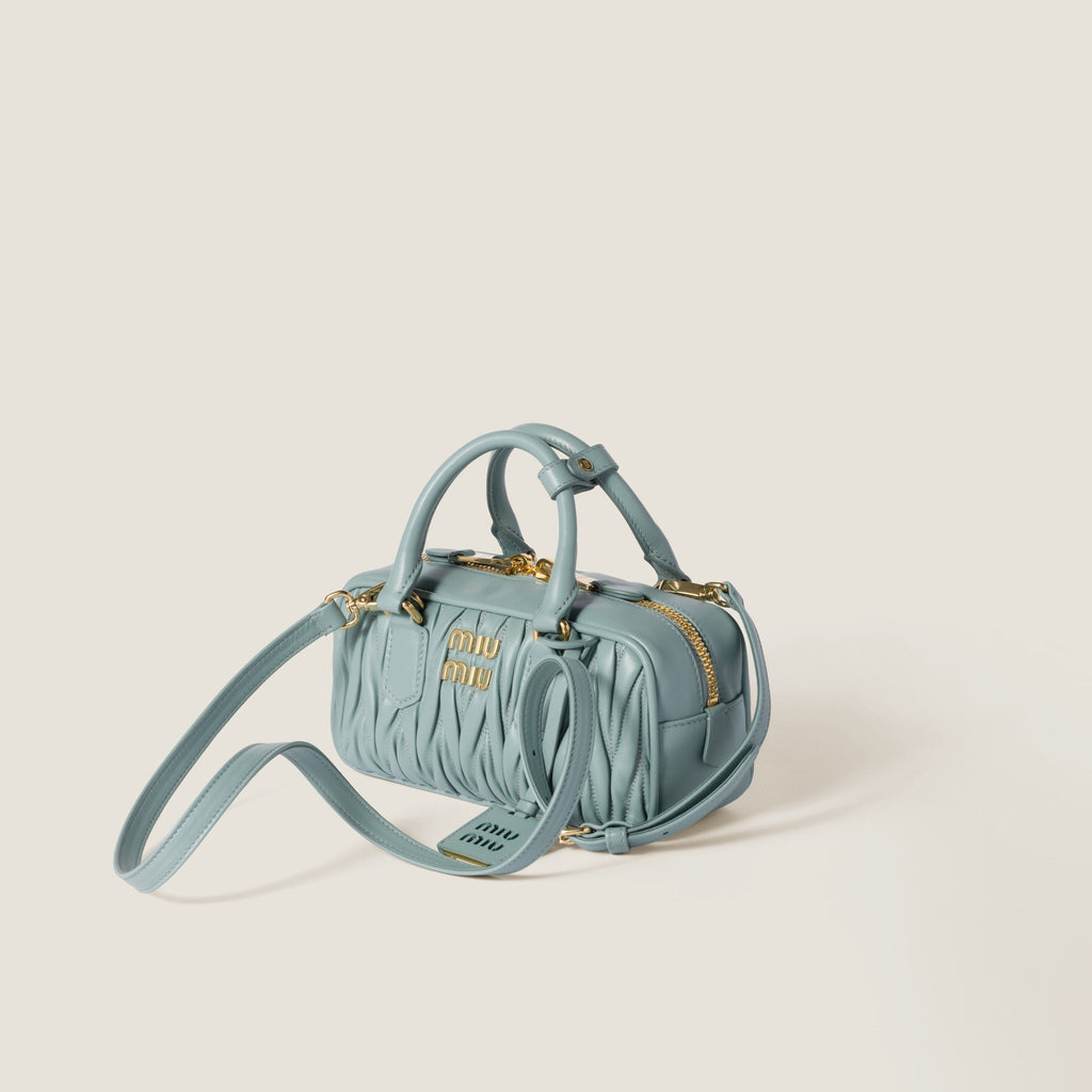 Miu Miu Arcadie leather bag matelassé Powder Blue - حقيبة Arcadie جلد لون لبني ماتلاسي