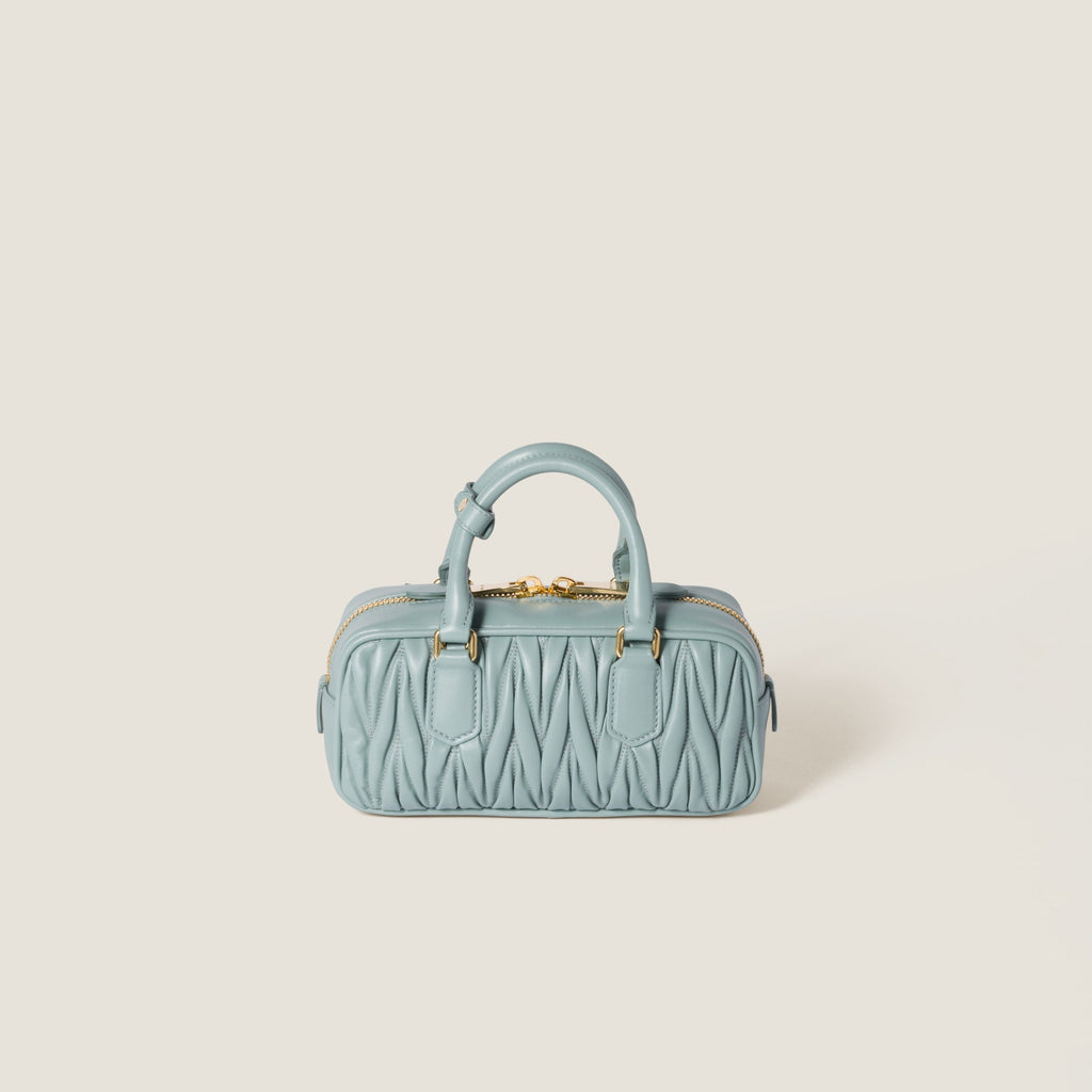 Miu Miu Arcadie leather bag matelassé Powder Blue - حقيبة Arcadie جلد لون لبني ماتلاسي