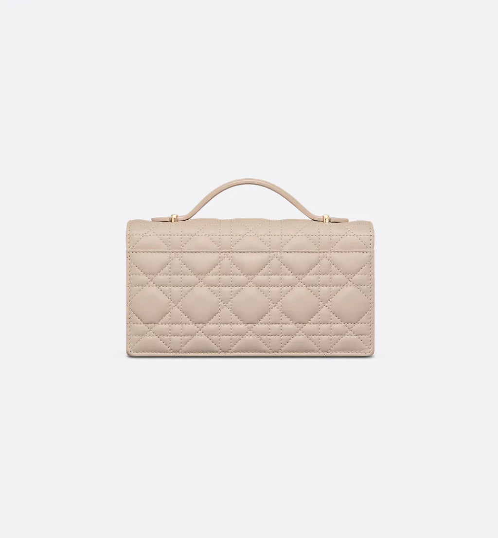 Dior Lady Dior Top Handle Bag in beige Quilted Lambskin with Gold Hardware – 20 cm