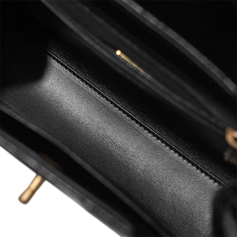 Chanel Mini Kelly Black Quilted Aged Calfskin with Gold Hardware – 18 cm