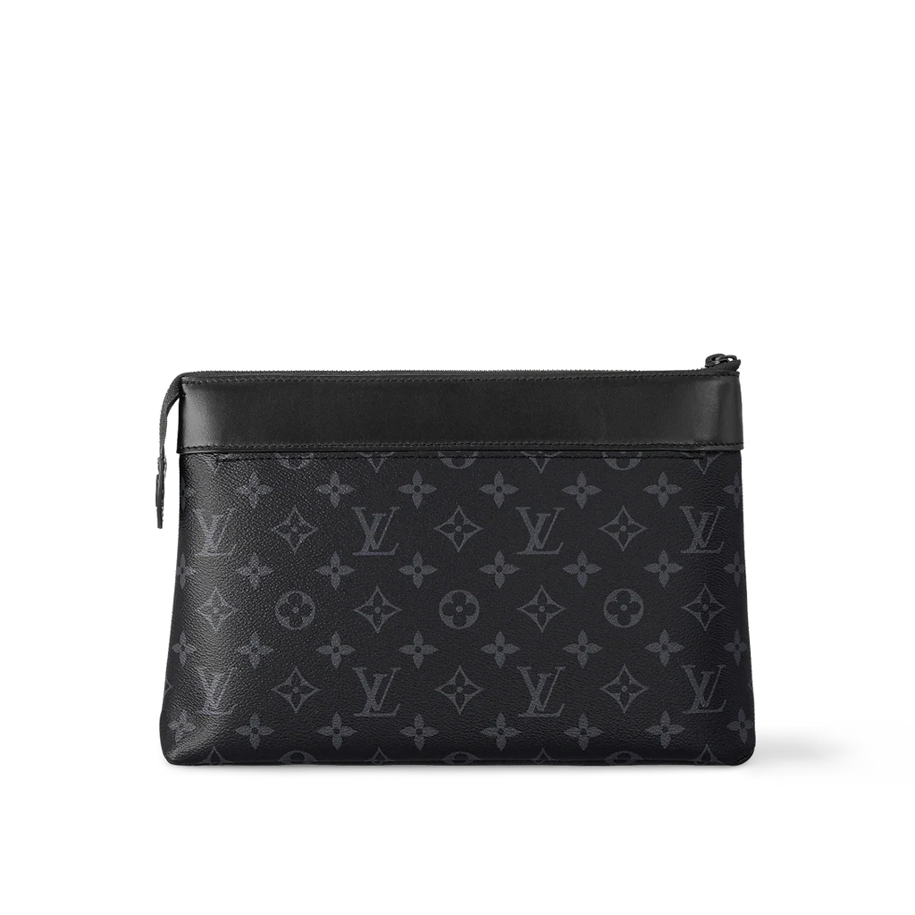 Louis Vuitton Pochette Volga in Monogram Eclipse Canvas Black / Grey with Black Hardware 27 cm
