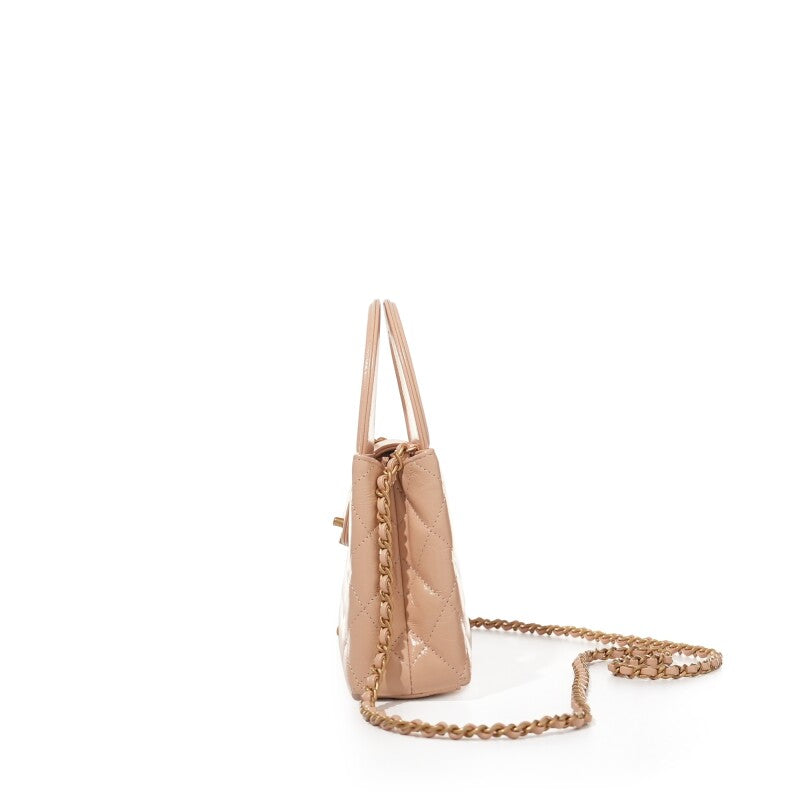 Chanel Mini Kelly Beige Quilted Aged Calfskin with Gold Hardware – 18 cm