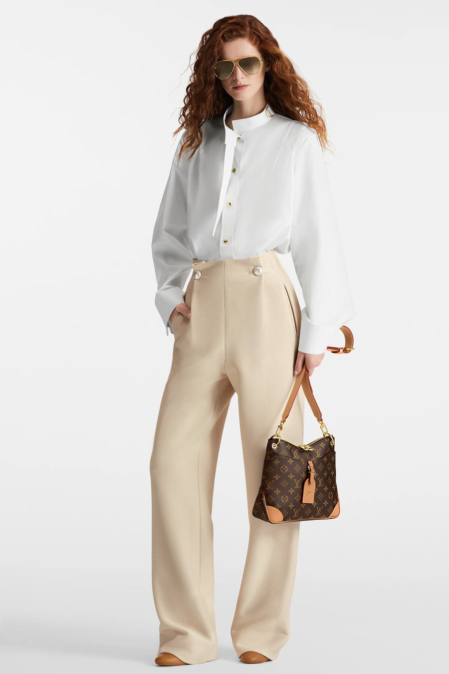 Louis Vuitton Canoé Bucket Bag Monogram Canvas brown with beige 21 cm