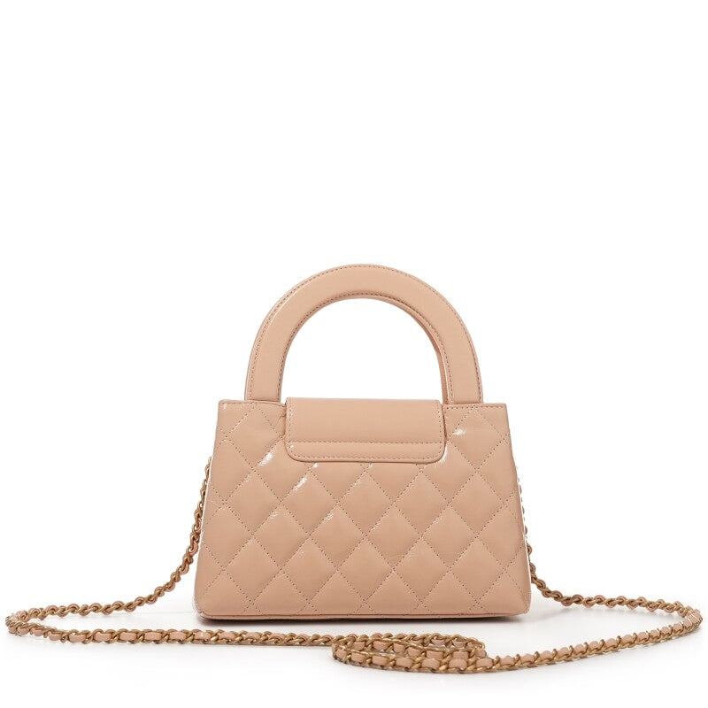 Chanel Mini Kelly Beige Quilted Aged Calfskin with Gold Hardware – 18 cm