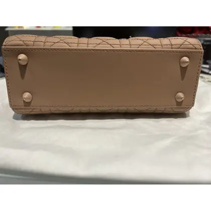 Dior Lady Dior Medium Bag in Matte Brown Cannage Calfskin with Black Hardware 20 cm