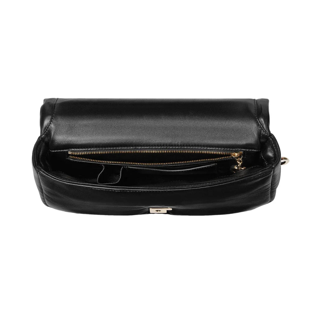 GUCCI Milano GG Small Black Puffy Leather Top Handle Bag