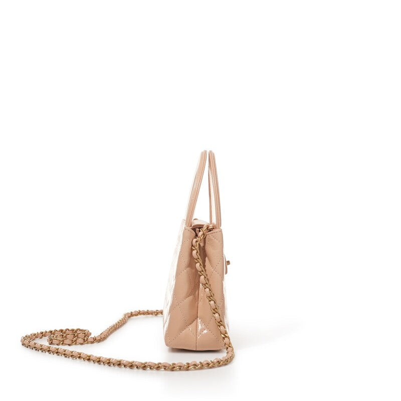 Chanel Mini Kelly Beige Quilted Aged Calfskin with Gold Hardware – 18 cm