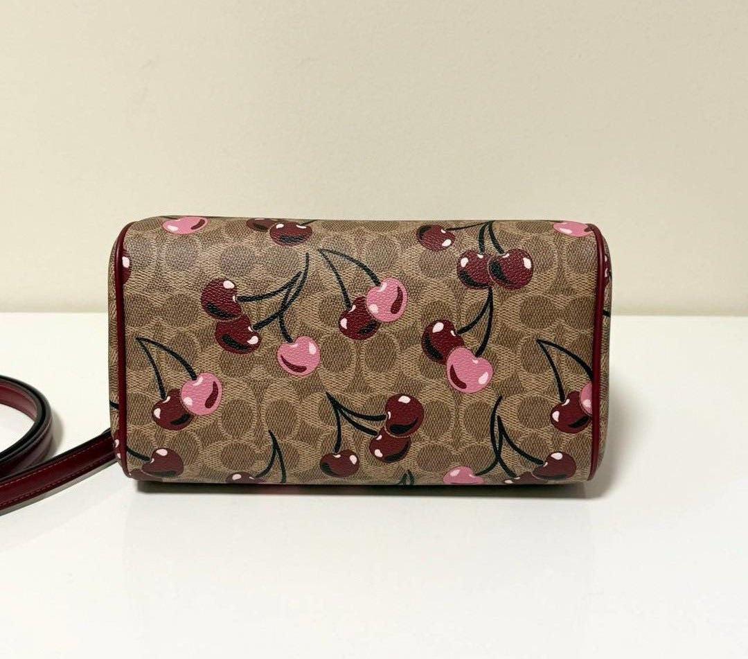 Coach Mini Rowan Crossbody 20 cm Signature Canvas With Cherry Print