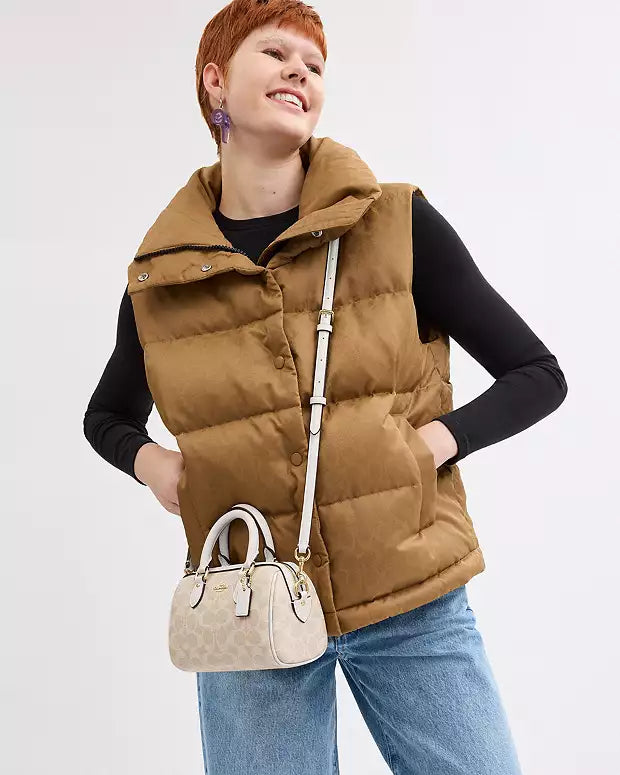 Coach Mini Rowan Crossbody 20 cm Signature Canvas beige