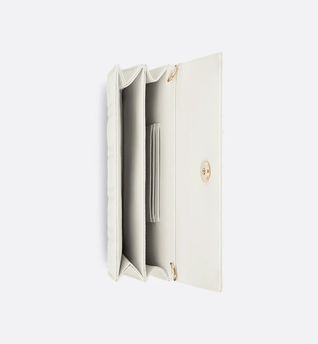 Dior Lady Dior Top Handle Bag in White Quilted Lambskin with Gold Hardware – 20 cm
