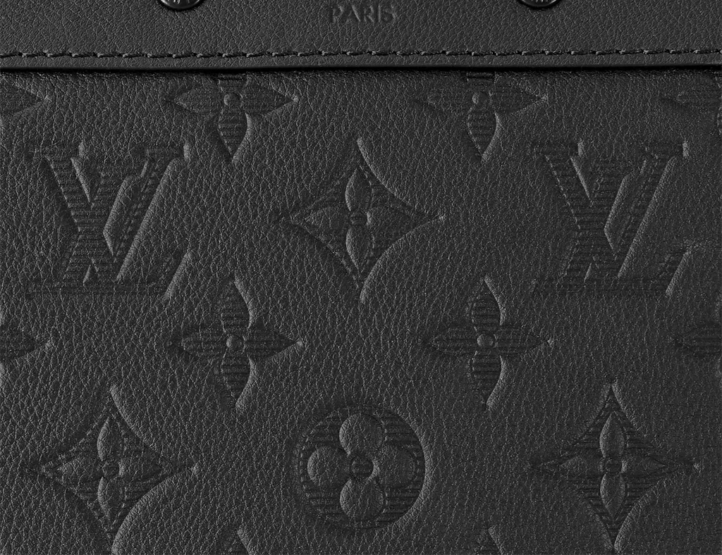Louis Vuitton Pochette Volga in Black Monogram Empreinte Leather with Black Hardware 27 cm