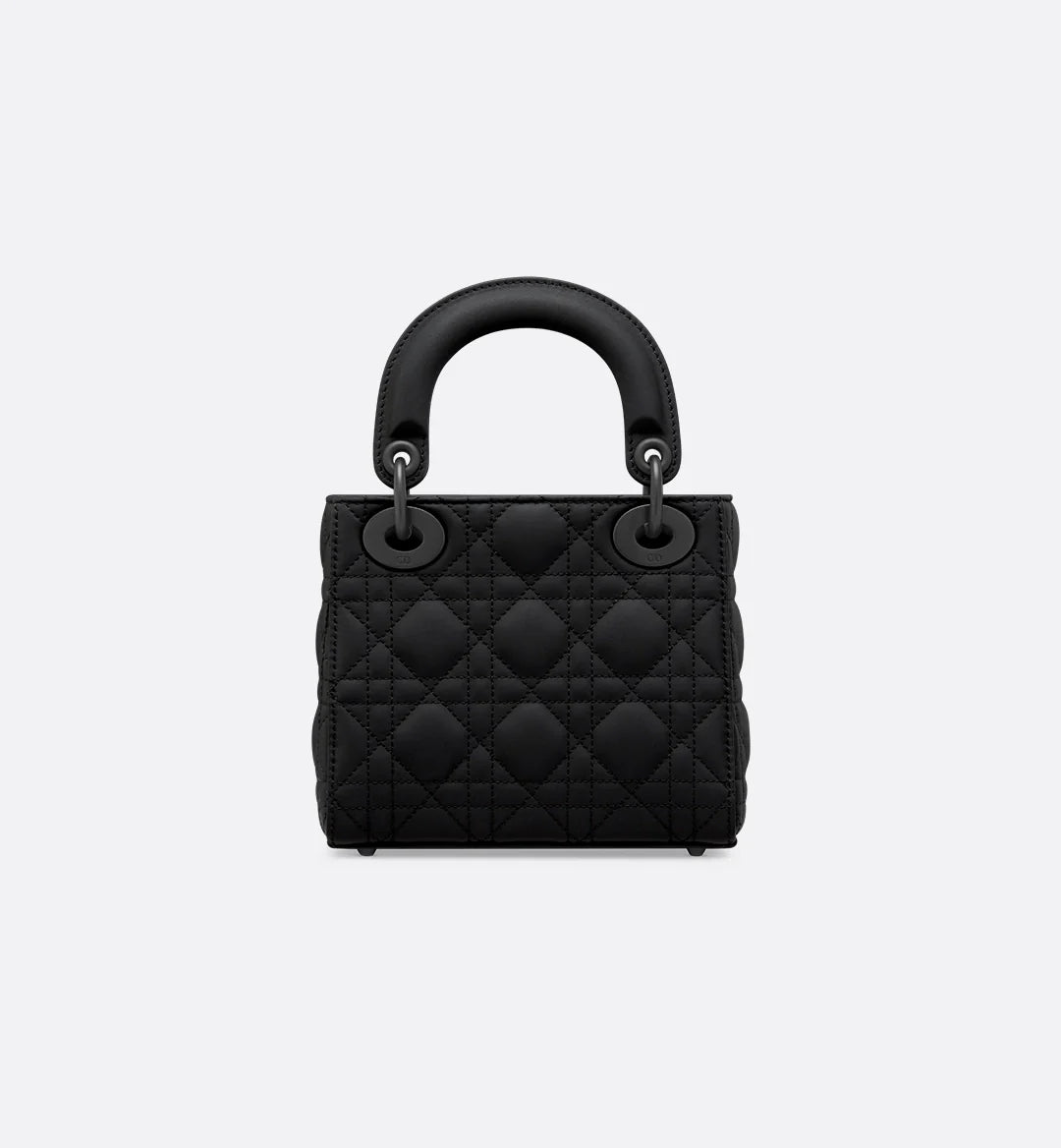 Dior Lady Dior Medium Bag in Matte Black Cannage Calfskin with Black Hardware 20 cm